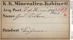Etiketten zu Silber Gediegen (NHMW-MIN-Aw3)